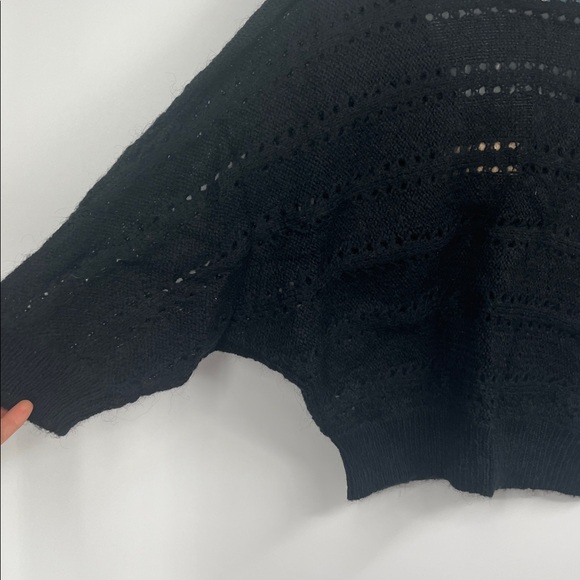 Black Knit Button Up Cardigan Sweater - Picture 6 of 8